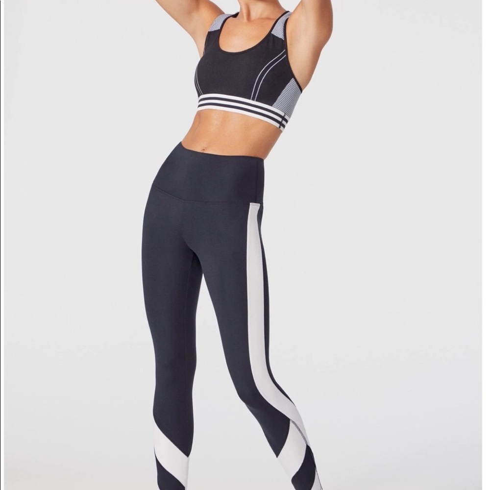 Black and white striped ankle leggings, Bally NWT